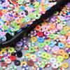 200 шт. Изготовление ювелирных изделий DIY ожерелье ручной работы соответствующего цвета плоские круглые прокладки бусины аксессуары полимерная глина материалы однотонный материал ручной работы