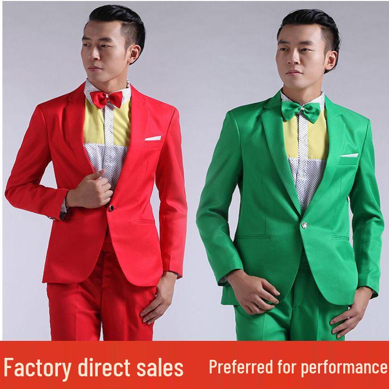 Men's Slim Fit Tuxedo Suit for Performances, Choir, Weddings, and Photo Shoots