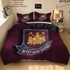 West Ham United FC Pattern Bedding Home Decoration Birthday Gift ( 1 duvet cover + 2 pillowcase, without core),fan merchandise.