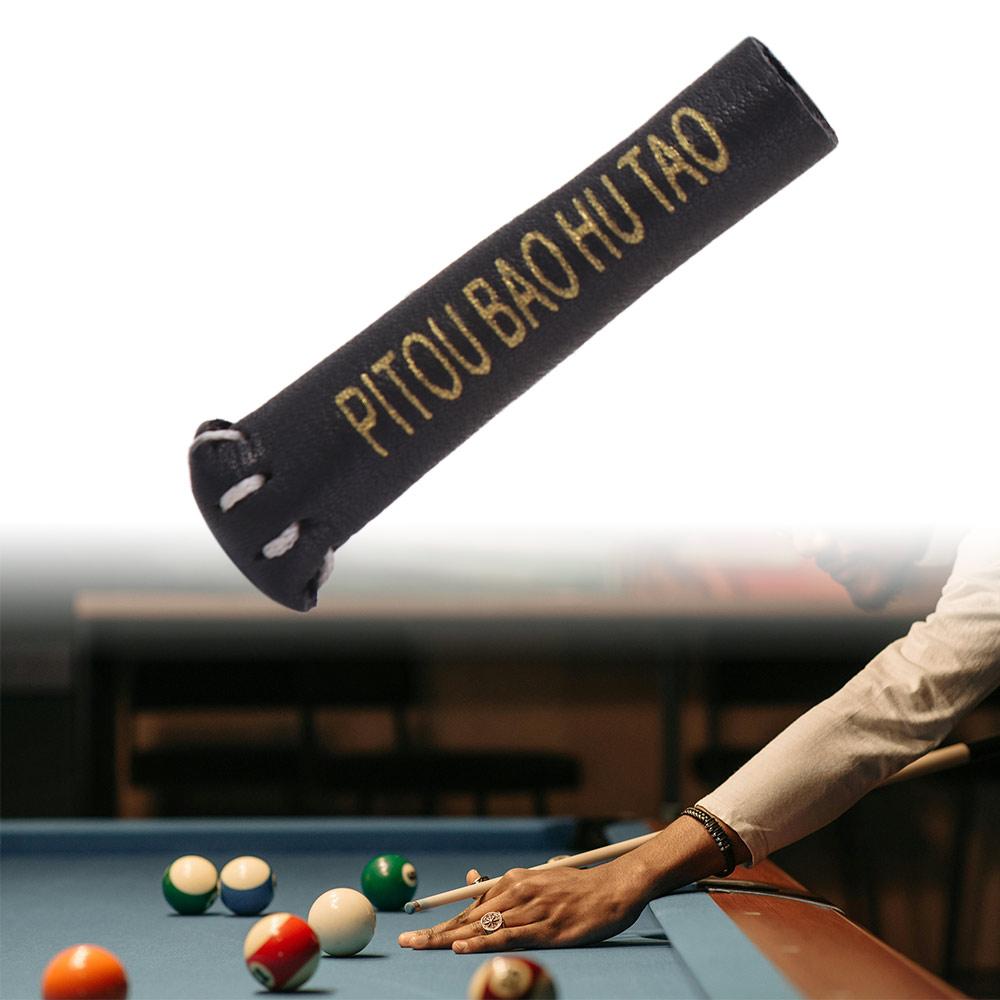 Dustproof Snooker Cue Protective Leather Billiard Tip Protector Cue Head Cover Sports Supplies
