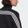 Adidas Куртка W Fi 3S, цветные блоки, три полоски, тренировочная ретро-спортивная куртка со стоячим воротником, женские куртки, черный цвет GL0338