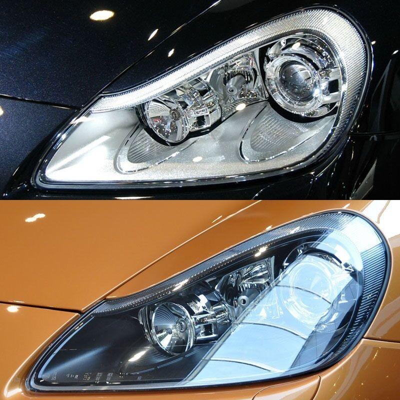 Для Porsche Cayenne 2007 2008 2009 2010 Передняя фара линза крышка левая+правая прозрачная фара оболочка прозрачный абажур