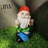 Hand Painted Resin Sculptures Naughty Middle Finger Gnome Statue, Garden Goblin Ornament, Funny Christmas Ornament Gesture Dwarf Decoration