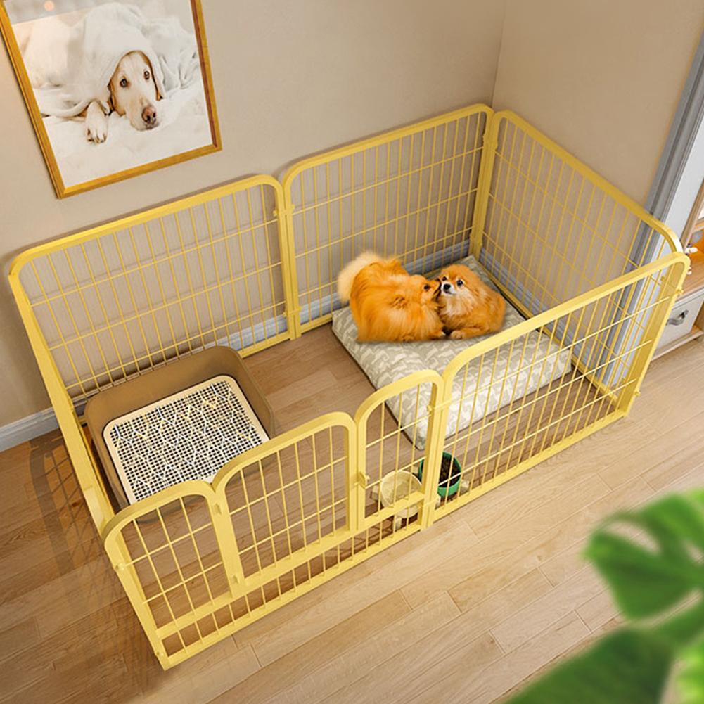 6 Panels Dog Playpen Fence Foldable Exercise Puppy Kennel Cage Heavy Duty Dog Exercise Fence for Dog Cat Rabbit Pet Exercise
