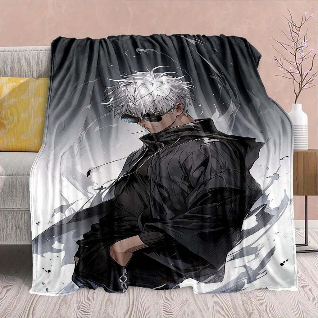 Jujutsu Kaisen Flannel Design Blanket Soft Warm Throw Lightweight Cozy Sofa Bed Decor