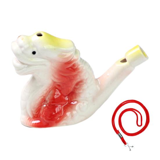 Мини Керамический Свисток Водяная Птичка Милые Животные Китайского Зодиака Шумоиздатель с Подвесным Шнурком Имитирует Пение Птиц Свисток Детская Игрушка для Ванны