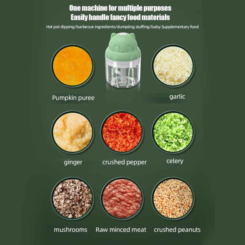 Мини-электрический пресс для чеснока, 250 мл, портативная беспроводная шлифовальная машина, измельчитель еды