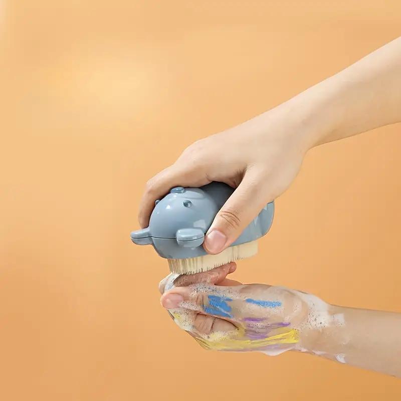 Креативная щетка для ногтей в виде медведя для чистки рук детей, мягкая массажная щетка для ванны, детский инструмент для чистки ногтей