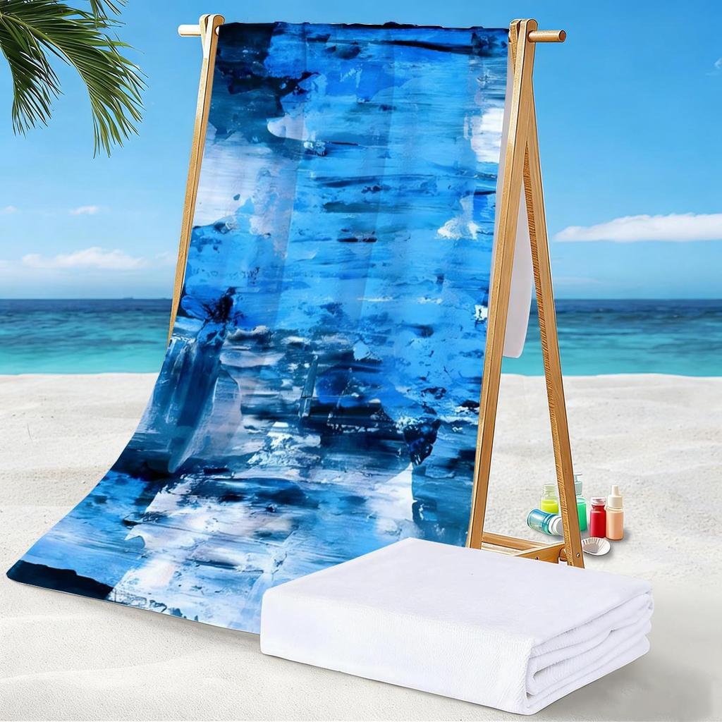 Direct Supply Of Marine Life Terry Printed Beach Towels, Microfiber Swimming Bath Towels