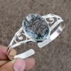 Black Rutile Gemstone Handmade 925 Sterling Silver Cuff Bangle Adjustable KKG-222