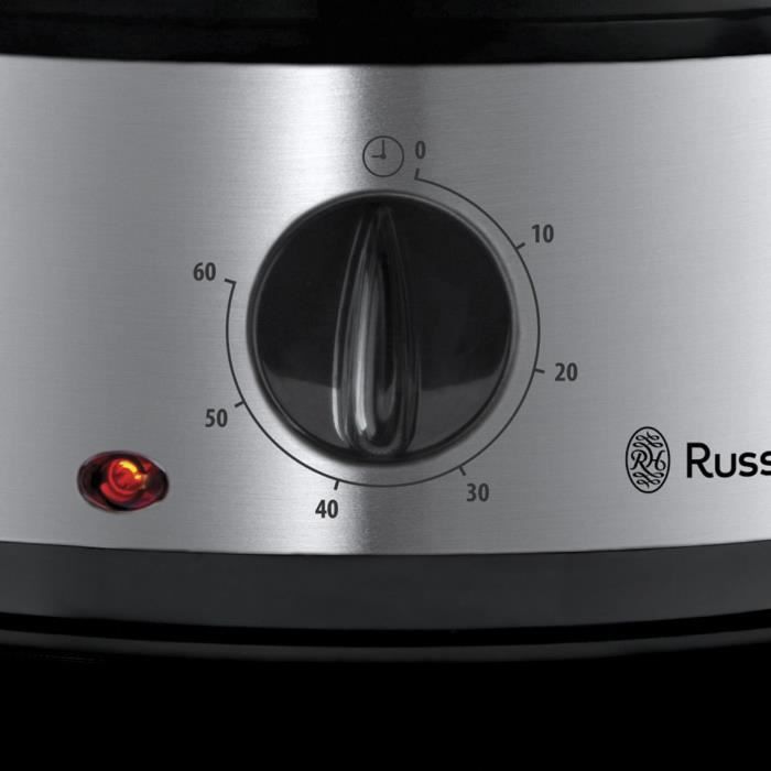 Cuiseur vapeur RUSSELL HOBBS - 19270-56 - Capacité 9L - 3 paniers vapeur - Minuteur jusqu'à 60min - Accessoires Inclus - 800W