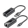 Адаптер гигабитного Ethernet типа C USB-концентратор с поддержкой коммутатора Plug and Play для ноутбука, ПК, MacBook