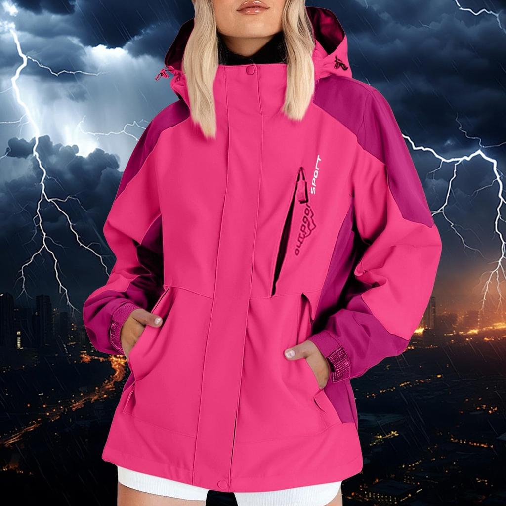 Женский однотонный костюм для улицы с капюшоном и длинными рукавами, ветрозащитная и водонепроницаемая тонкая куртка Ehplore