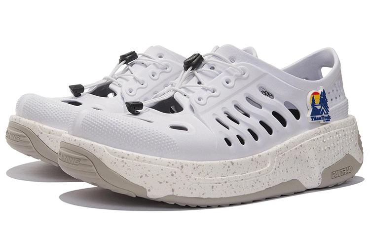 Li Ning Trek EVA Breathable And Resilient Low top Casual Shoes Men's Standard White AZGS017-2