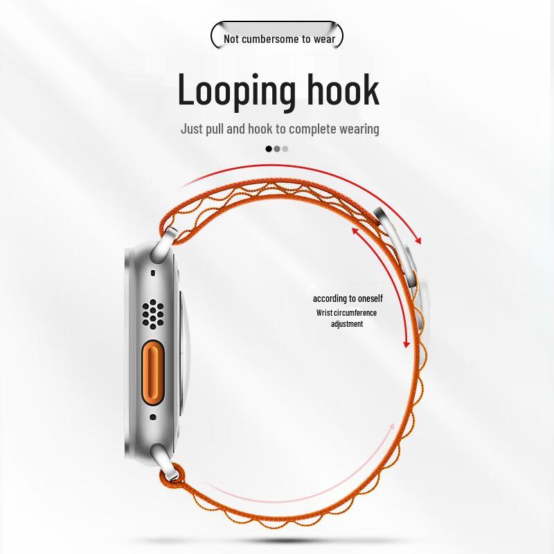 BHO Ремешок Alpine Loop для Apple Watch из нейлона с титановой пряжкой