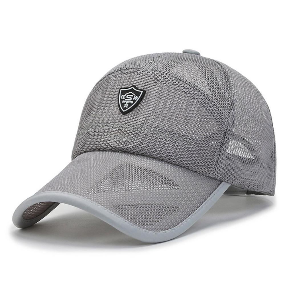 Летняя бейсболка из сетки, регулируемая, для занятий спортом на открытом воздухе, для мужчин, женщин, унисекс