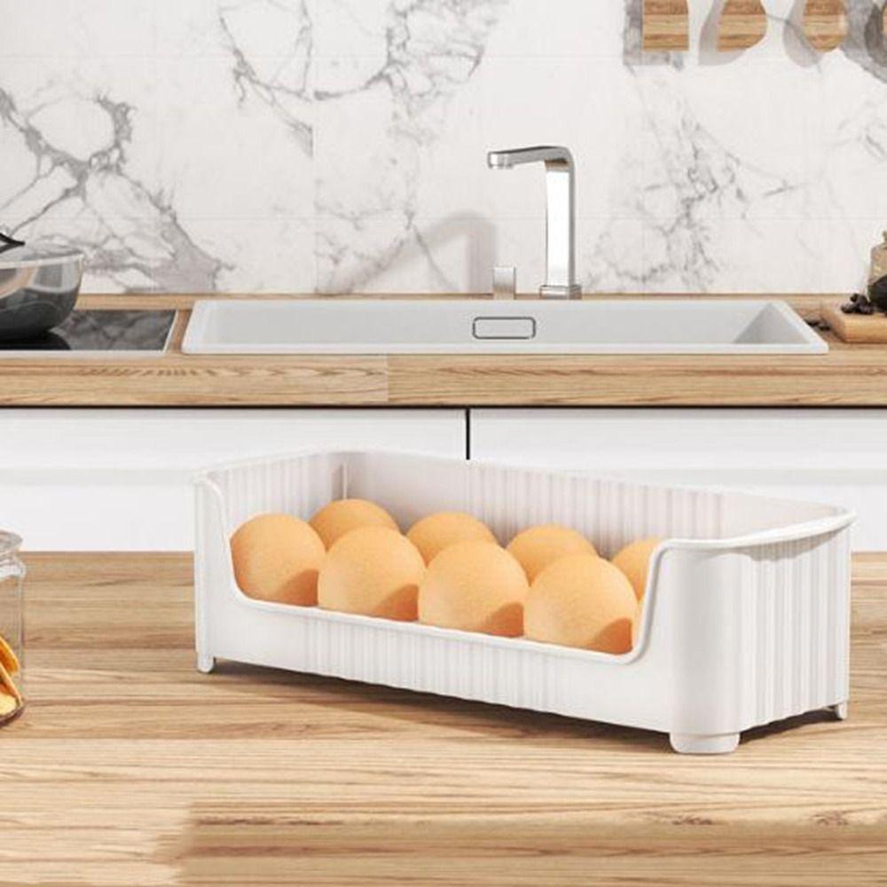 Fresh-keeping Egg Storage Rack Plastic Egg Storage Box Simple Egg Holder for Kitchen