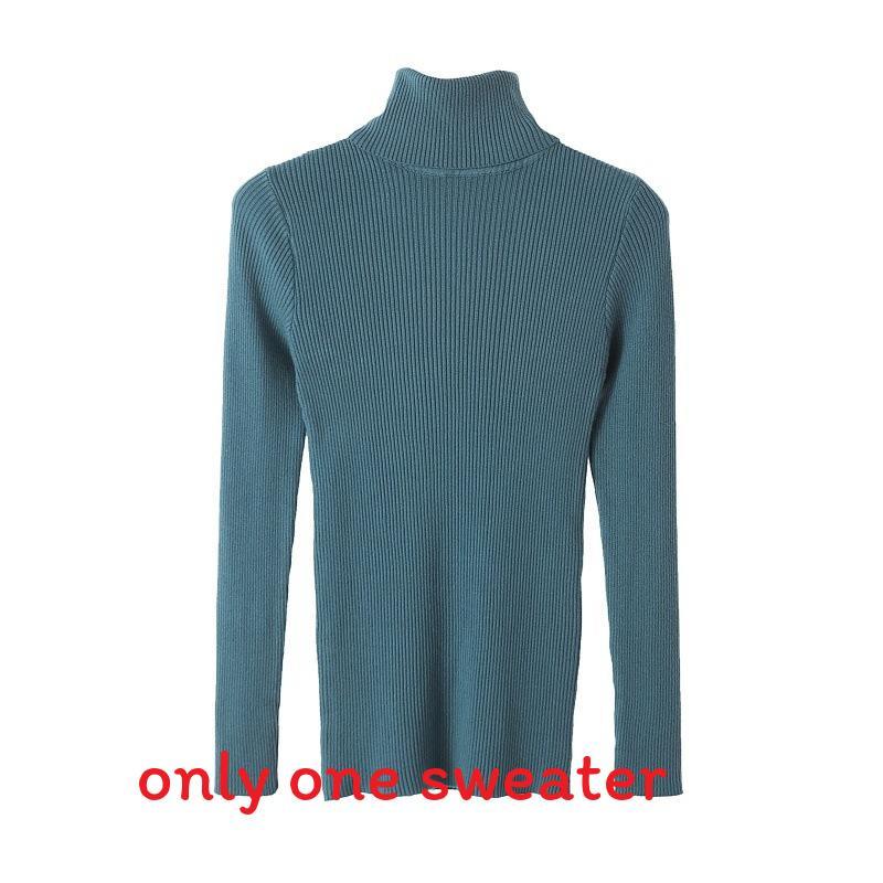 Elegant Knit Sweater For Women With High Neck Slim Fit Long Sleeve Casual Wear