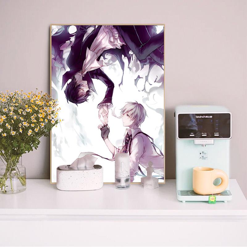 Anime Bungo Stray Dogs Poster Retro Room Decor Canvas Painting Decorative Prints Wall Painting Wall Art Home Decor