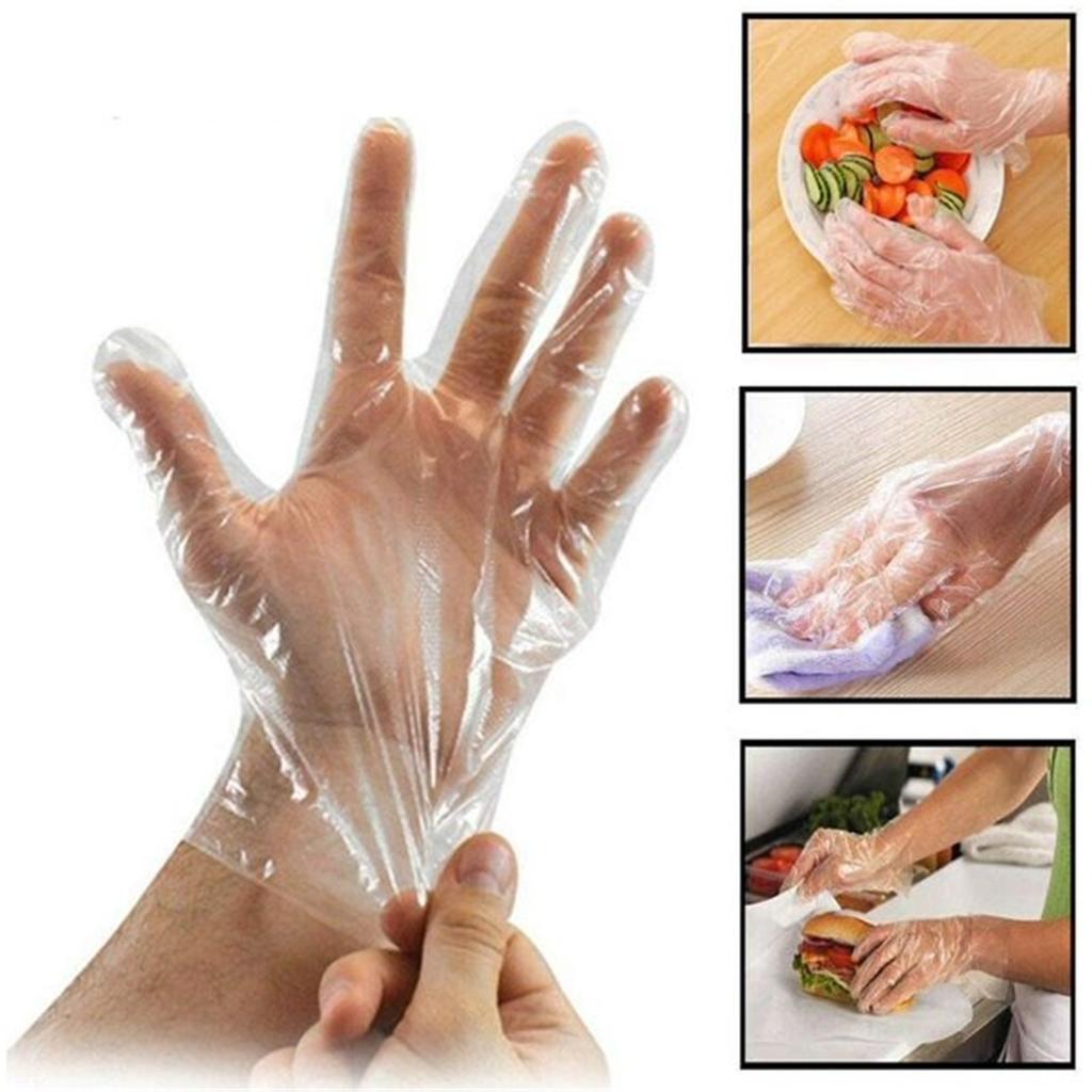 100pcs Disposable Gloves Food Gloves Household Catering Gloves