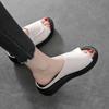 Женская обувь на толстой подошве, торт, толстая подошва, одна линия, новый стиль, ленивые шлепанцы