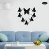 24Pcs/Set Stereoscopic Black Butterflies Wall Sticker Living Room Ornament Wall Decal