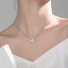 Real 925 Sterling Silver Fashion Sweet Insect Butterfly CZ Pendant Necklace For Women Wedding Fine Jewelry DA2006