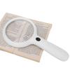 Handheld Magnifying Glass Travel Portable Elderly Reading Magnifier with LED Light