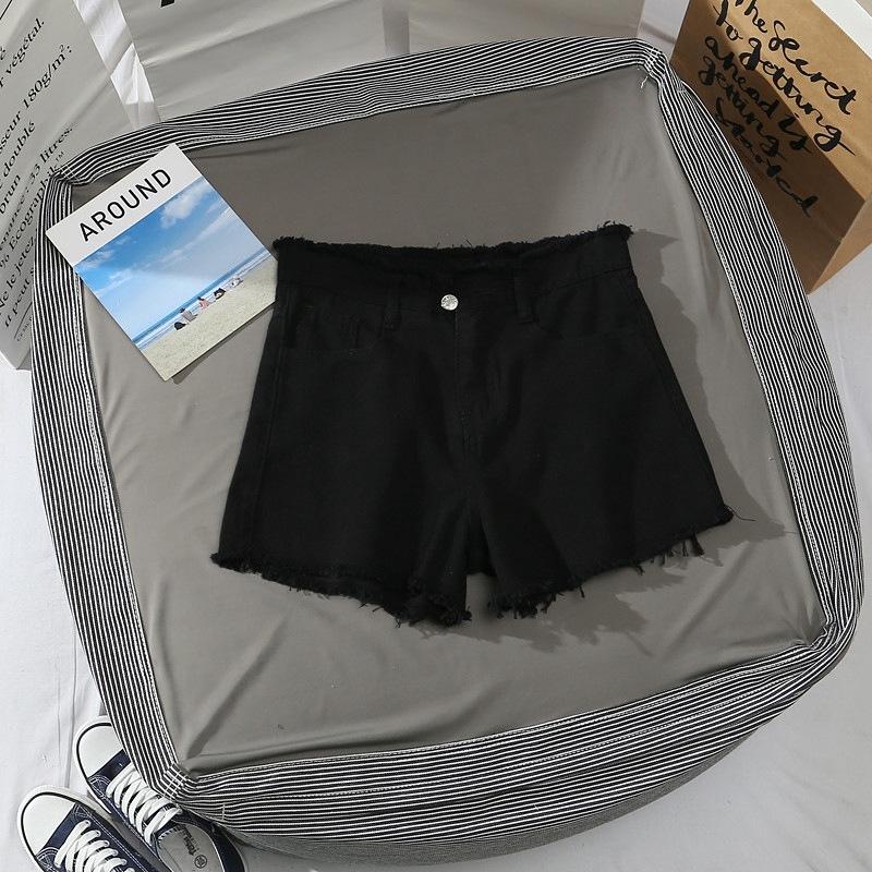 Fashion Women High Waist Irregular Denim Shorts Pants Wide Leg Street Style Jean Shorts