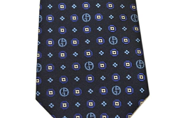 Giorgio Armani Necktie Brand Logo Pattern Silk Necktie Width Ega23w002 NIGHT BLUE Navy [Giorgio Armani] Men's (Sword 8cm) 3F918-00036