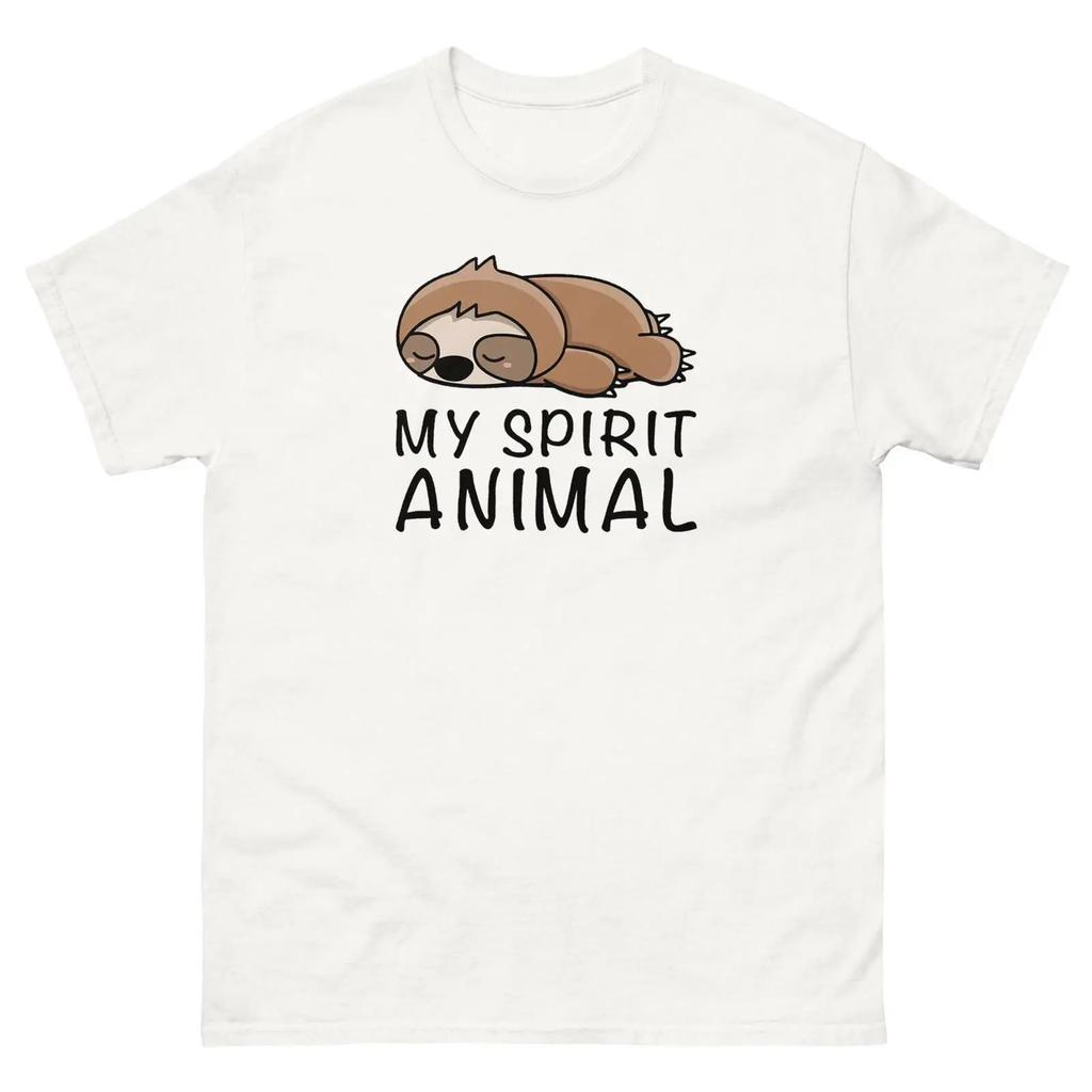 The Sloth Is My Spirit Animal T Shirt Vintage Graphic Comfortable Stylish Top For Everyday Wear Designer Clothes
