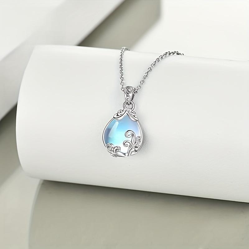 Elegant moonstone teardrop pendant necklace suitable for daily wear and as a gift