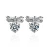 Design Sense Cold Wind Small Lock Fashion Zirconia Sparkling Classic Stud Earrings for Women Dazzling Female Elegant Accessories Timeless Jewelry