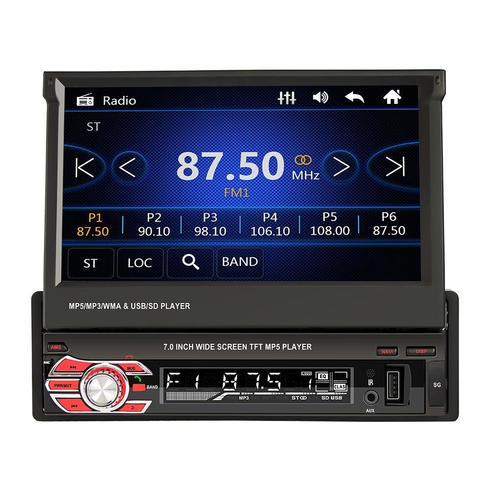 9601G Автомобильный GPS-навигатор Радио Стерео Универсальный 7-дюймовый только 1DIN FM Bluetooth MP3 MP4 Mp5 Аудио Музыкальный плеер с автономной картой