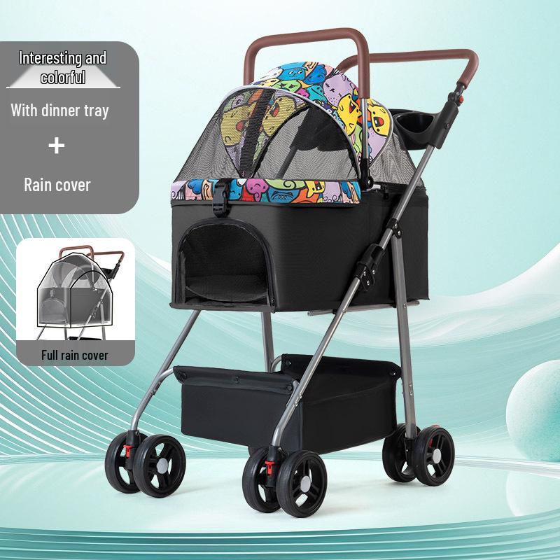 Compact Foldable Pet Stroller for Dogs and Cats