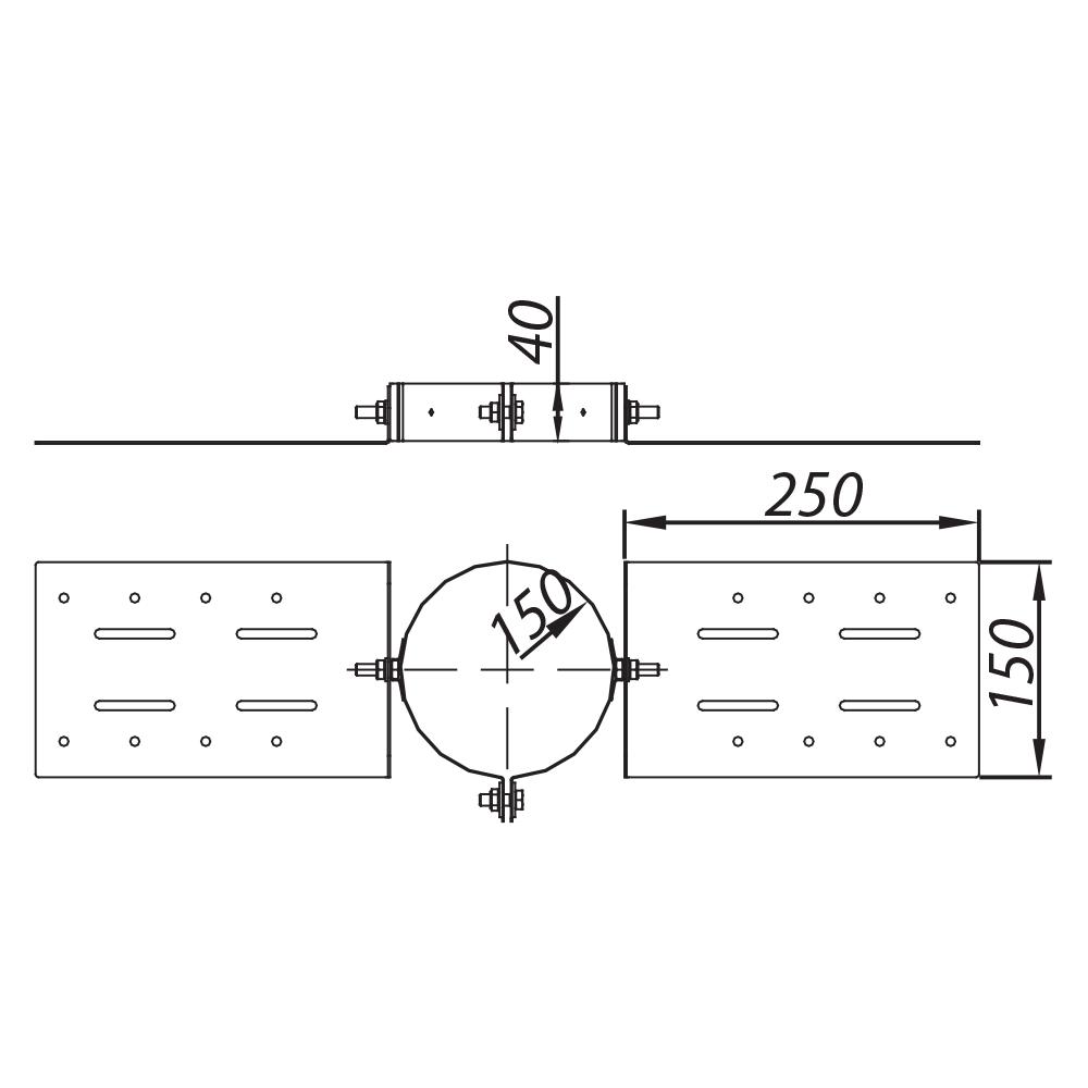 ADAM GAS Ceiling bracket fi 100/150