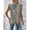 GMXIA Женские модные повседневные летние весенние однотонные блузки и рубашки без рукавов с круглым вырезом и принтом