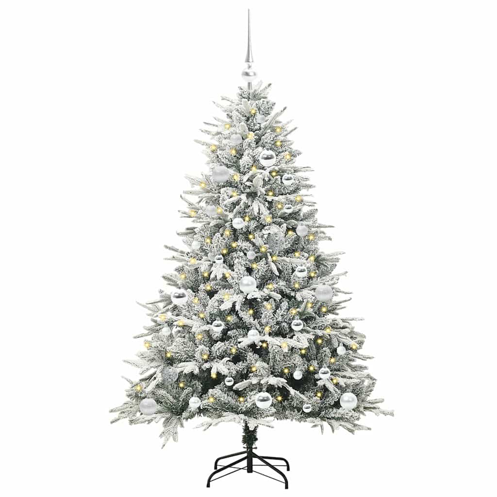 Artificial Pre lit Christmas Tree with Ornament Set Green