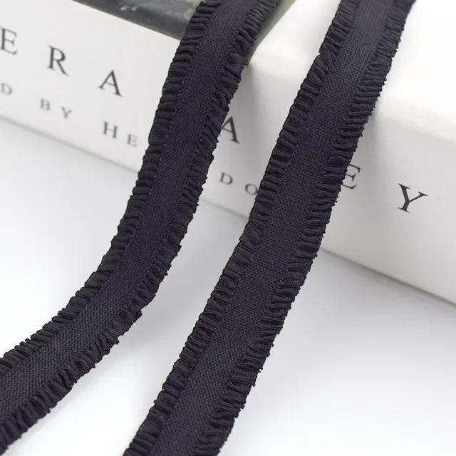 5/10 ярдов Meetee 12 мм эластичная лента с оборками, красочная плиссированная эластичная кружевная отделка, лента для головного убора, DIY швейные аксессуары для одежды