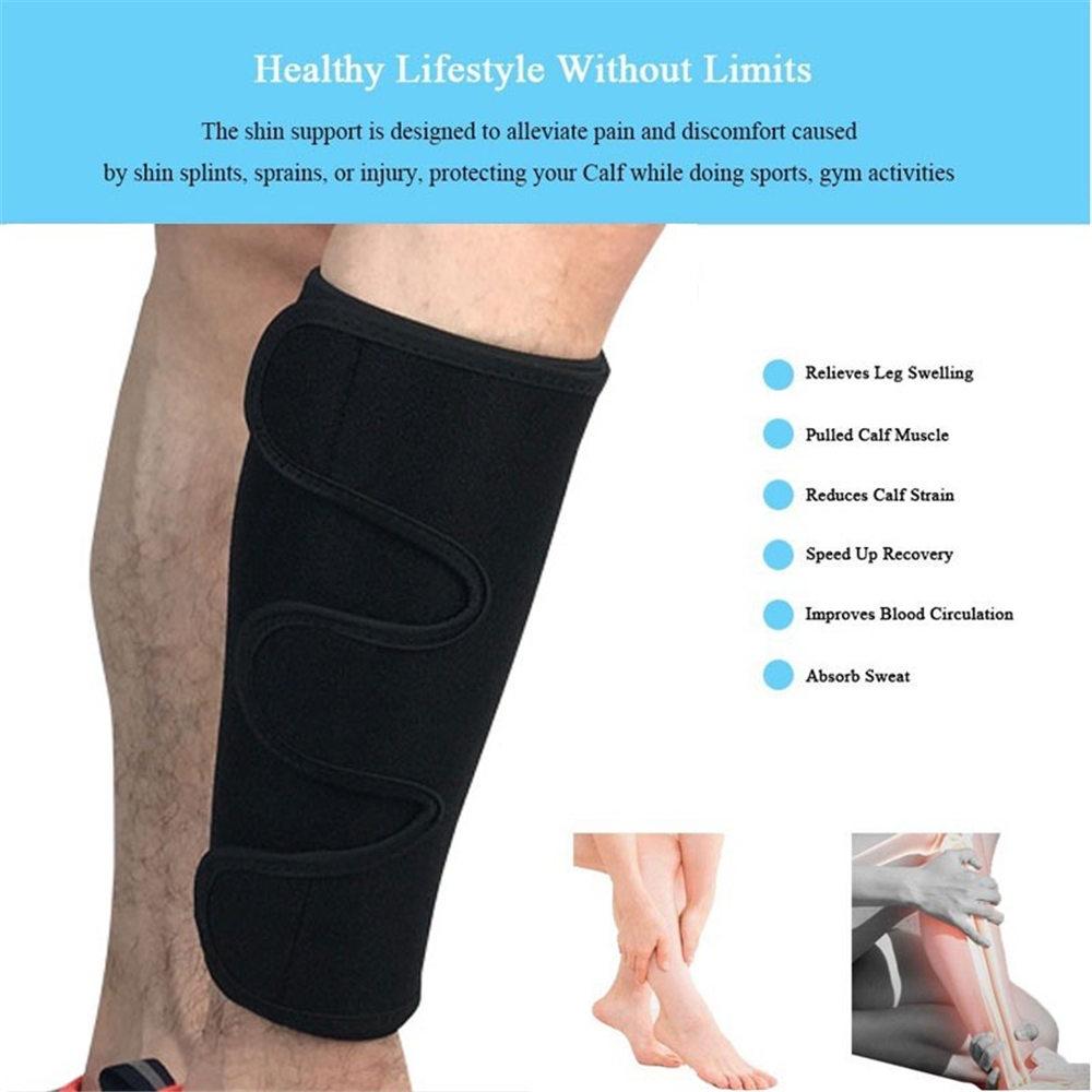 1Pcs Calf Shin Support Brace, Adjustable Compression Leg Sleeve Wrap Band for Running Cycling Sports