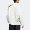 adidas Originals SS22 Спортивная куртка с длинными рукавами и логотипом с мультяшным принтом, верхняя одежда унисекс, белая HP0116