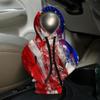 Чехол на рычаг переключения передач автомобиля с капюшоном Чехол на рычаг переключения передач автомобиля с капюшоном Патриотичный дизайн с флагом Чехол на рычаг переключения передач для автомобиля Толстовка с капюшоном Ручка переключения передач автомобиля