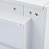 Center Table Multifunctional Square 360 Degree Swivel Coffee Drawer High-Gloss White 2-Tier And Storage Cabinet Walnut Chipboard Frame Living