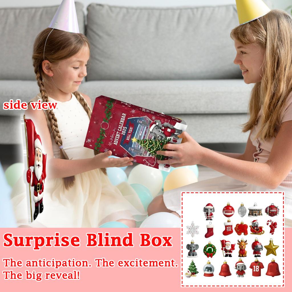 2D Plane Box 24 Double-sided Printing Pendants Advent Calendar Christmas Tree Pendants