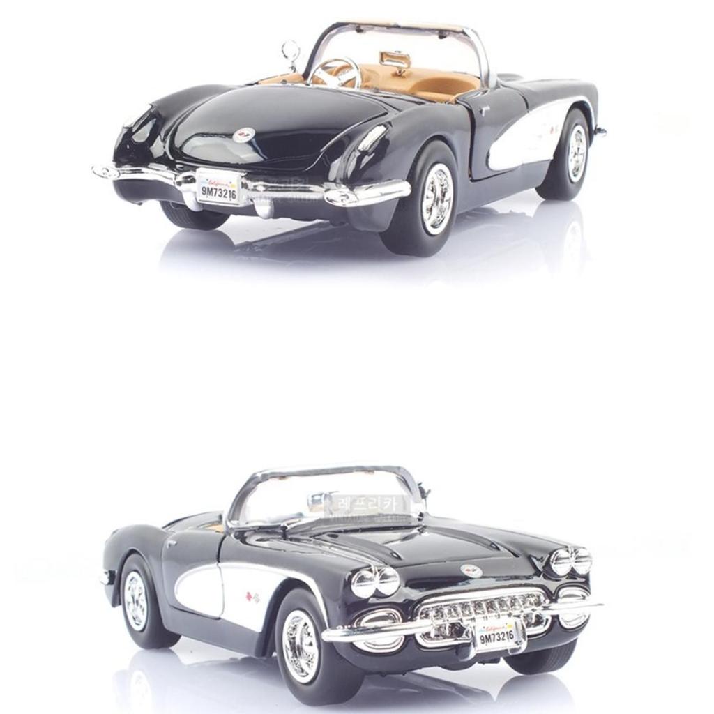 МОТОРМАКС 1:24 Модель автомобиля 1959 Chevrolet Corvette, литая, масштаб 1:24 MTX732166BK
