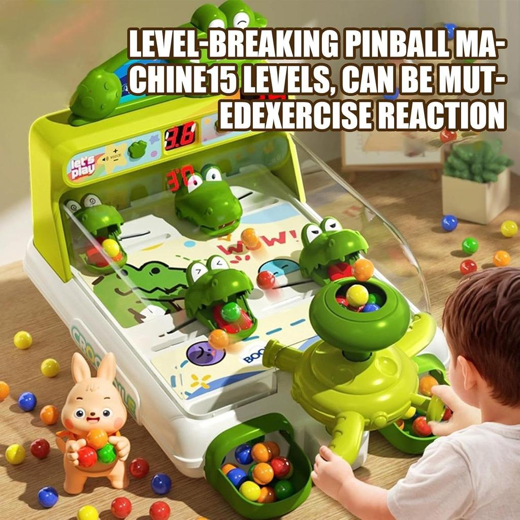 Miniature Pinball Games with Sounds & Light Dinosaur Themed Shooting Game Classic Tabletop Games Halloween Xmas Gifts for Boys