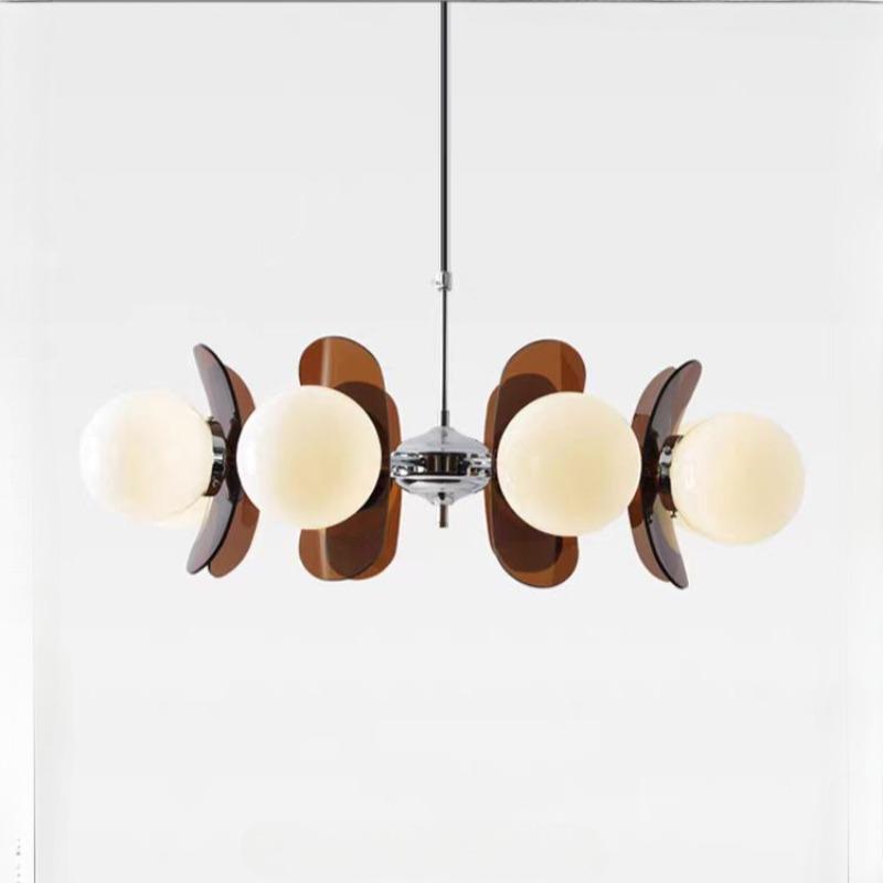 Круглая люстра Magic Beans Подвесная лампа Креативная винтажная стеклянная лампа Столовая Домашняя кухня Островное освещение