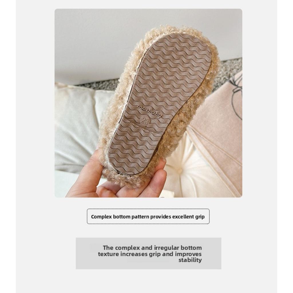 Зимний Новый Стиль Девочек Мода Ягненок Детская Волосатая Обувь Мальчиков Плюшевые Ботинки Теплые Короткие Ботинки Детская Обувь