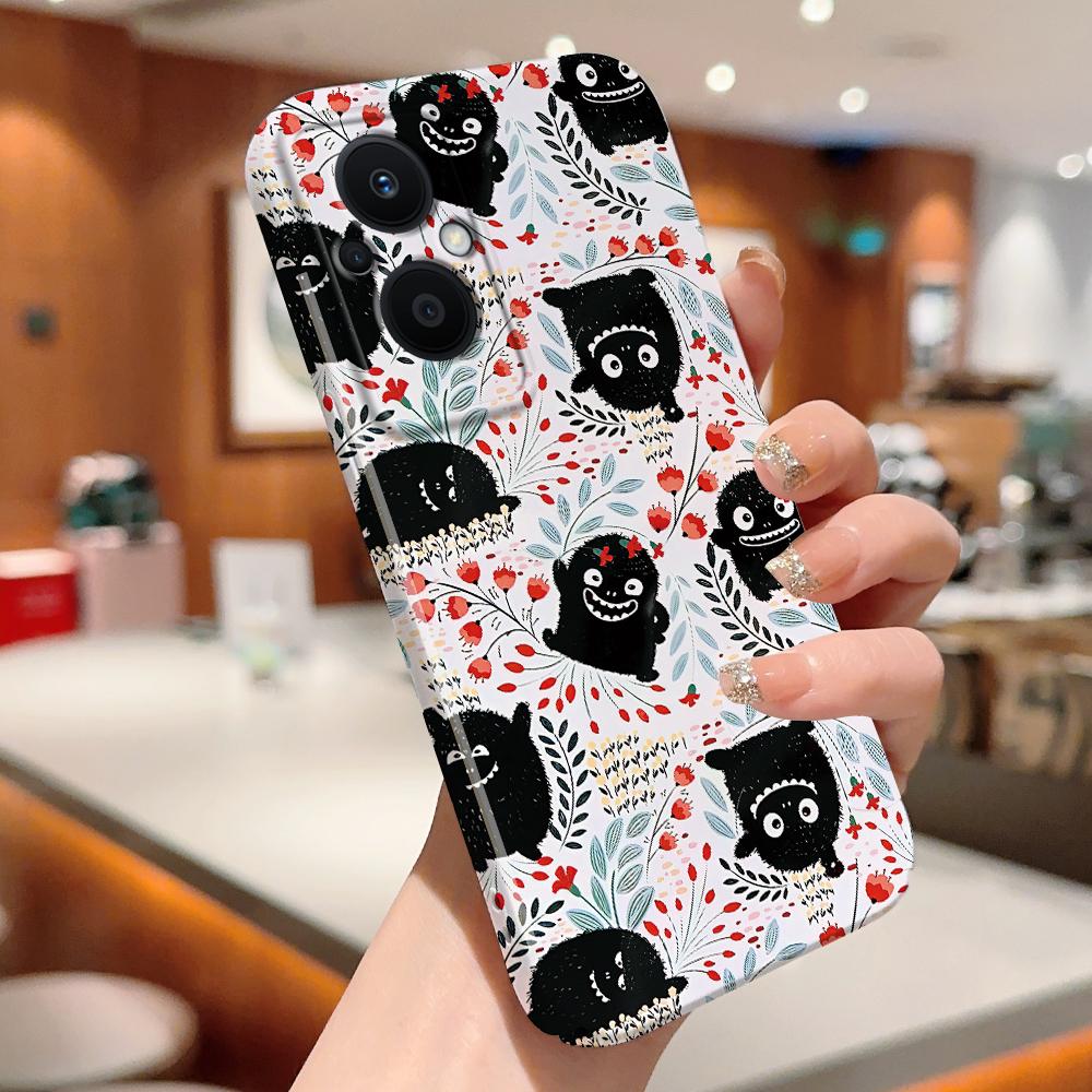 Универсальный чехол для телефона с пленкой, мультяшный модный дизайн, твердый корпус, полное покрытие камеры, противоударный защитный чехол для OPPO Realme OnePlus Infinix Tecno