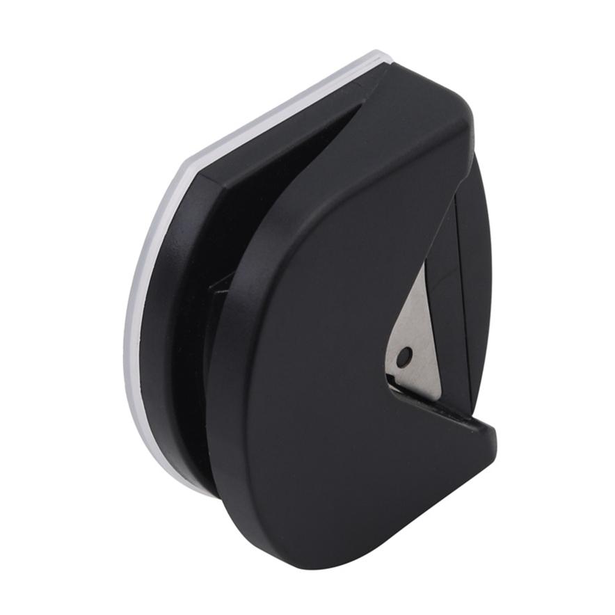 Угловой дырокол, маленькие аксессуары, портативный нож для скрапбукинга для фото, черный круглый угловой резак для визиток